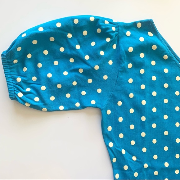 🌸New🌸 Zara Polka Dot Knit Dress Medium Blue NWT - Picture 4 of 8